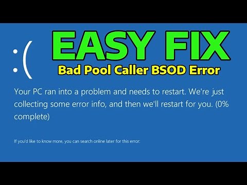 How To Fix Stop Code BAD POOL CALLER BSOD Error in Windows