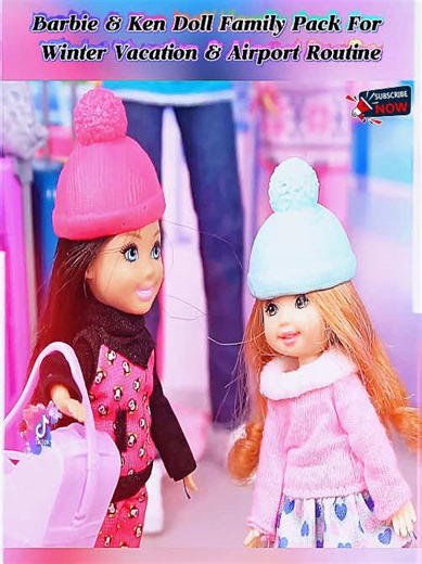 Part 3 - Barbie & Ken Doll Family Pack For Winter Vacation & Airport Routine #TitiToysAndDolls #toys #titi #dolls #barbie
