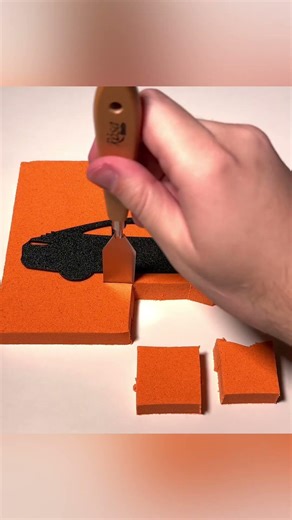 Satisfying Kinetic Sand Cutting ASMR | Porsche 911 #asmr #sandcutting