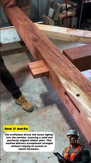 Traditional Wood Joinery Assembly with Wooden Mallet | Precision Timber Work