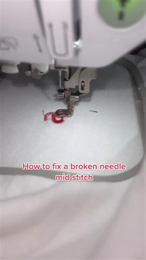 How to Fix a Broken Needle Mid Stitch - Embroidery Machine Hacks