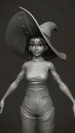 Sculpting a Mage Character | ZBrush Timelapse #3dcharacterart #stylized3d #animation #stylizedart