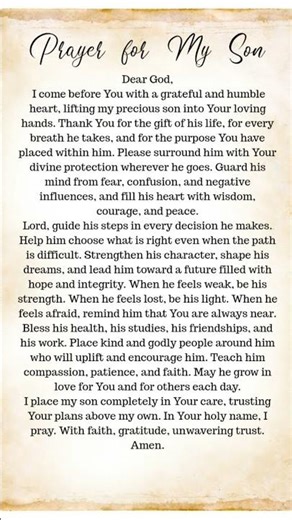 Powerful Prayer for Your Son | For Protection, Strength and Courage #prayerforson