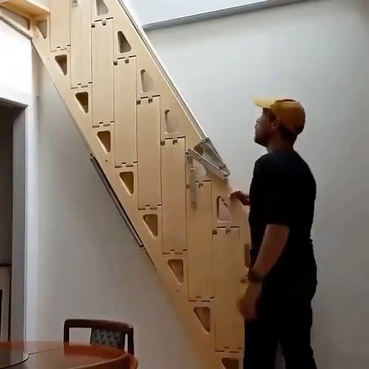 Tiny House Perfect | We love space-saving furniture, like this compact fold-away stair design - perfect for small spaces & lofts😍 - 🏠Follow👉@tinyhouseperfect... | Instagram