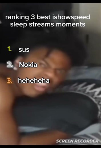 Ranking 3 best ishowspeed sleep streams moments