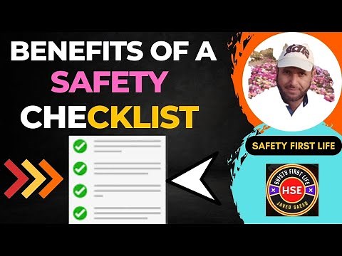 benefits of a safety EHS checklist | purpose of using a checklist | #safetyfirstlife #checklist #hse