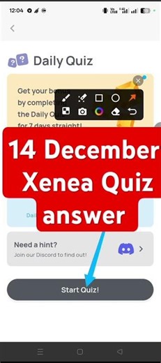 14 December xenea wallet quiz answers today | Xenea Wallet Today Quiz Answer Today