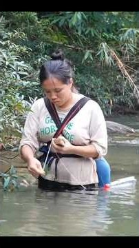 She Goes Hook Fishing in Deep Water to Catch Fish#Fishing#DeepWaterFishin#HookFishing#extremefishing