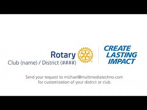 Rotary International Theme 2026 - 2027 Create Lasting Impact Animation