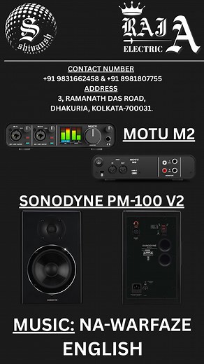 ACOUSTIC UNVEILING | ENGLISH | SHIVANSH ELECTRONICS | MOTU M2 | AKG D5 | SONODYNE PM-100V2 | NA-WARFAZE NOTE: Connect headphones to an audio interface while listening to this video for accurate dynamics and clarity. 🎧 Hear Every Note Like Never Before — Experience the Power of Precision with: MOTU AUDIO INTERFACES, AKG MICROPHONES (for speech), SONODYNE STUDIO MONITORS and BDAC 5010 [20 AMERICAN WIRE GAUGE (AWG)] MICROPHONE CABLES MADE UP OF PURE COPPER HAVE BEEN USED IN THE DEMONSTRATION. 🎶 F