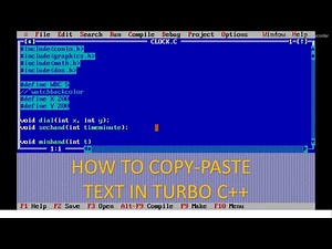 How to copy and paste Text in Turbo C++ from one file to another file