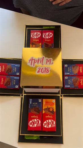 Kieana Enterprises on Instagram: "Made this for an engagement 💗 To be presented by the man to his fiancé 🫶🏻 How cute is this, 6 layer chocolate explosion box 😍 #ıloveit #papercraft #chocolatebox #explosionbox (Engagement present, Couple goals, Chocolate lovers, Unique gift ideas, Paper craft creativity)"