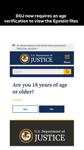 Passang bhutia on Instagram: "DOJ now requires an age verification to view the Epstein files Follow Thedailyinformer for daily Doses Of Truth"