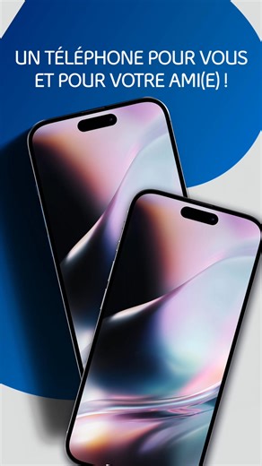 Tout part d’une connexion, et nous voulons connaître votre histoire de « connexion » ! 💙 Racontez-nous comment vous restez connecté avec les personnes qui comptent le plus pour vous et courez de gagner un iPhone 17 pour vous et une personne de votre entourage ! Pour participer : 1️⃣ Suivez ce compte 2️⃣ Partagez une vidéo sur TikTok ou Instagram à propos de votre histoire de connexion 3️⃣ Utilisez #ToutPartDuneConnexion Célébrons ensemble le pouvoir des connexions ! 📱💬💙 Le prix comprend 2 iP