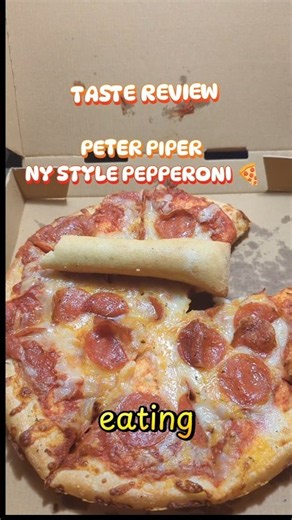 PT.3 PETER PIPER NY STYLE PEPPERONI PIZZA REVIEW 😒 #peterpiper #pepperonipizza #foodreview #fyp