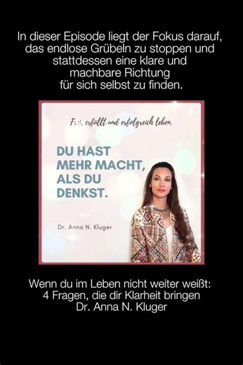 Podcast-Empfehlung: Wenn du im Leben nicht weiter weißt: 4 Fragen, die dir Klarheit bringen