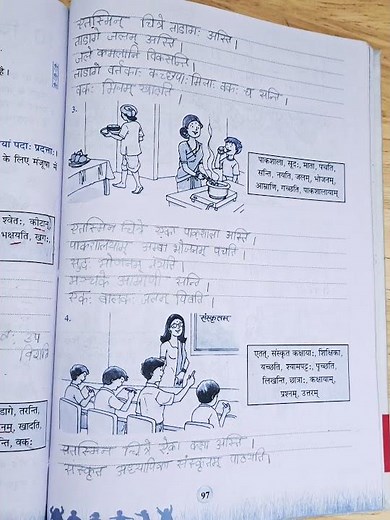 Chitra varnan चित्र वर्णन sanskrit class6