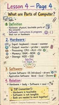 Parts of Computer – Hardware & Software Explained | Lesson 4
