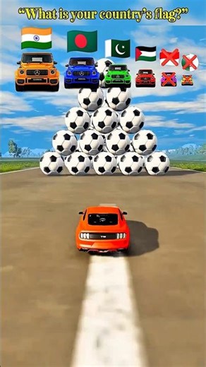 Big Cars & Small Cars Battle Giant Footballs! Who Survives? 😱 ( BeamNG.Drive)