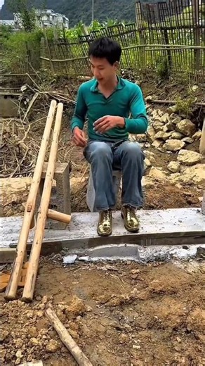 Golden Shoes in the Machine 👟😂~ Building Wooden Log Cabin in Forest | Survival House Step by Step 45