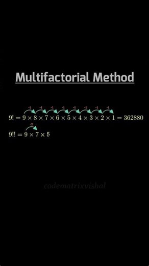 Single, Double, Triple Factorial Explained | Advanced Counting Concept #factorial #maths #learnmath