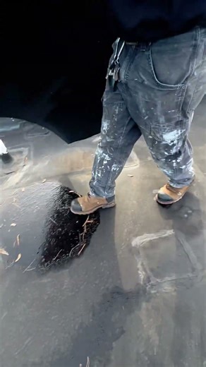 Removing a Terrible Flat Roof Repair EPDM Patch FAIL Exposed #youtube #roofing #epdm #flatroofing