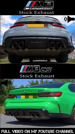 2024 BMW M3 CS vs 2023 BMW M3 Competition acceleration battle exhaust sound