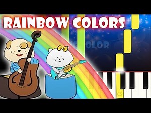 Rainbow Colors Song - The Singing Walrus | Piano Tutorial | Karaoke