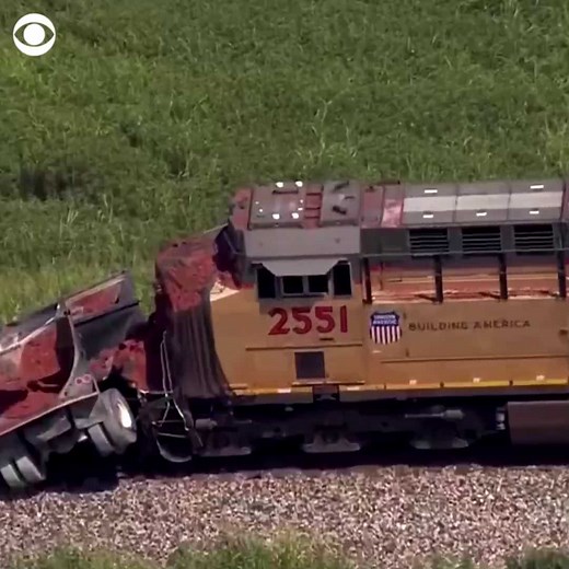 A dump truck and a train collided on Friday in Canadian County, Oklahoma. A medical helicopter was on site, but injuries are unknown at this time. | CBS News