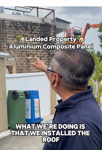 Progress update from our landed property project! 🚧✨ Our team at CEO Engineering is hard at work constructing aluminum galvanized steel structures for a Level 1 and Level 3 aluminum composite panel installation. 💪 Currently, we’re completing the roof flushing before installing the composite panels. Need expert roofing solutions? We specialize in: ✅ Roof shelter installation ✅ Waterproofing ✅ Roof cleaning and painting Contact us now for a FREE site consultation at 8944-1776 via WhatsApp! 📲 Le