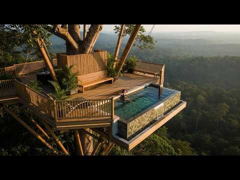 I Built an Infinity Pool 400ft Above the Forest (ASMR)