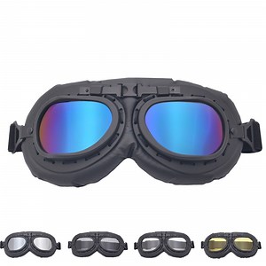 [Hot Item] Vintage Retro Motorcycle Helmet Goggles Aviator Pilot Flying Glasses Outdoor Sports Eyewear Motorcycle Goggles