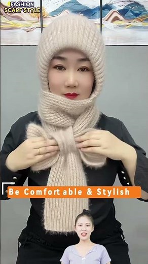 The Cozy Winter Scarf Necktie Styles 🧣❄️ Easy Warm Looks for Girls #scarftie #hijab #scarfstyle