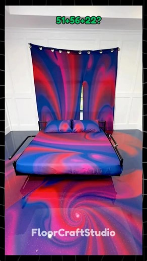 I Turned My Floor Into A GALAXY! 😱 Red, Blue & Purple Epoxy Transformation