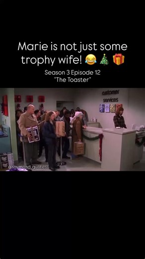 Everybody Loves Raymond on Instagram: "Marie’s not just a trophy wife! 😂🎄🎁 #EverybodyLovesRaymond #RaymondQuotes #25DaysOfRaymas Season 3 Episode 12 “The Toaster”"