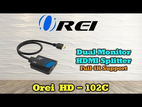 OREI HDMI Splitter Duplicator 1 in 2 Out - Ultra HD 4K @ 30Hz, 3D & Full HD 1080P Support for Xbox
