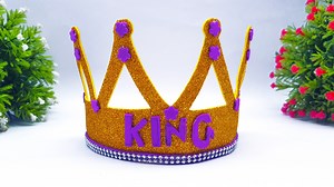 3.4K views · 23 reactions | Foam paper crown making ideas - Glitter paper crafts #KingCrownCrafts #EasyCrafts #DiyCrown | Craft & Decorations | Facebook