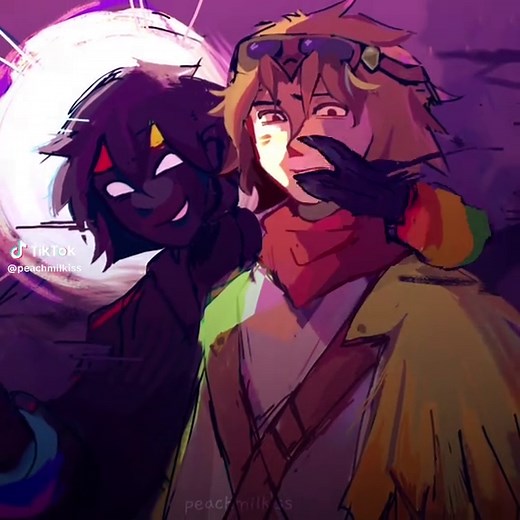 Fanart of Spokeishere and ParrotX2 from LifeSteal SMP