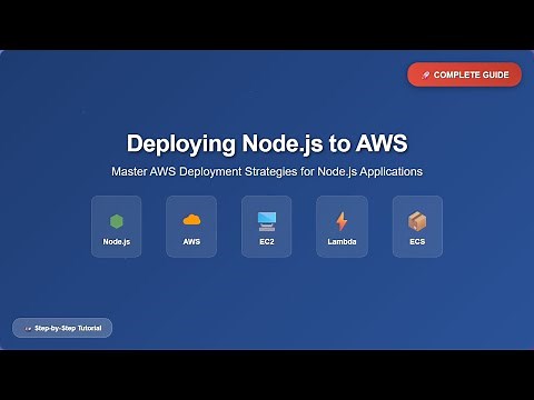 Deploy Node.js Apps to AWS: EC2, Beanstalk, Lambda & ECS for Beginners