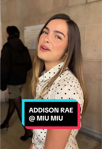 Addison Rae at Miu Miu Show - Paris Fashion Week