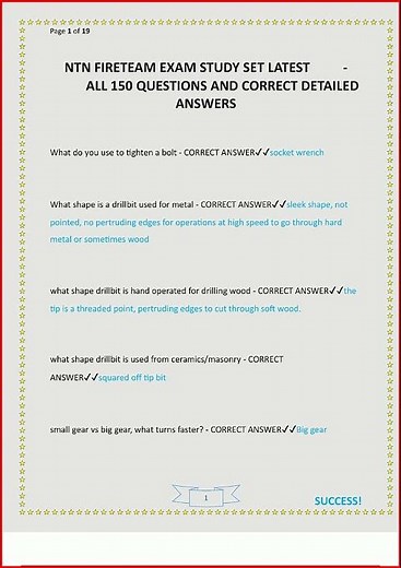 Ntn Fireteam Exam Actual Exam Questions And Correct Detailed video