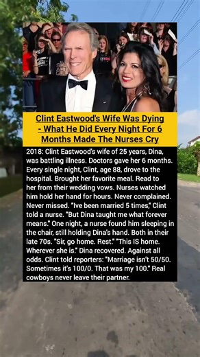 Clint Eastwood's Wife Was Dying, What He Did Every Night For 6 Months Made The Nurses Cry, Dina.,,!!