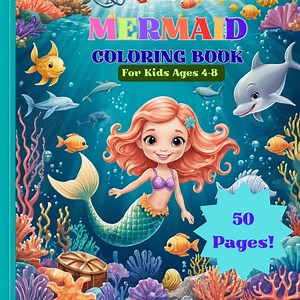 Magical Mermaids A Coloring Book for Kids", Mermaid Coloring Adventure, Splash and Color Mermaid Friends for Kids. Mermaids Simple and Sweet - Etsy