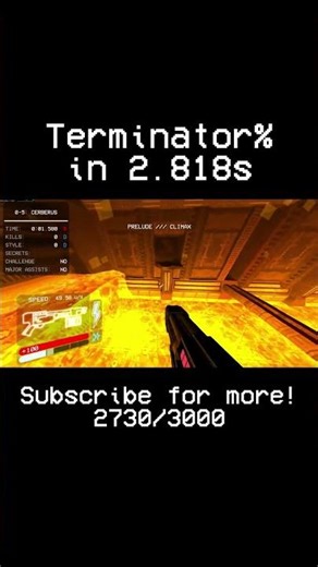 Terminator% in 2.818s #ultrakill #gaming #shorts