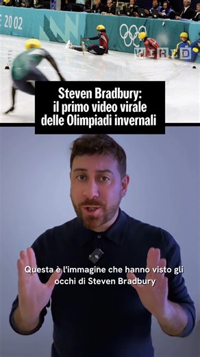 Questa è l'immagine che hanno visto gli occhi di Steven Bradbury prima di entrare nella gloria Olimpica e in quella di Internet. La storia è nota, ma merita comunque di essere raccontata in occasione di #MilanoCortina2026 Ce ne parla @daniele.polidoro | Wired Italia