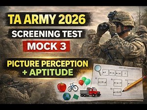 TA Army 2026 Screening Test | Mock 3 | Picture Perception & Aptitude Test