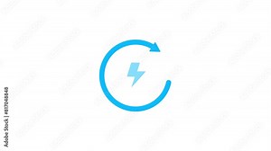 Animated of bolt icon . Thunder storm icon, Power symbol animation icon.