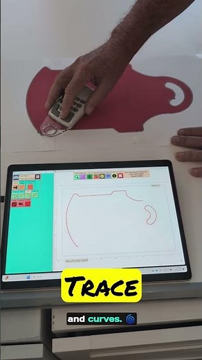 Quickly create dxf files for AutoCAD, simply by tracing with a pen stylus