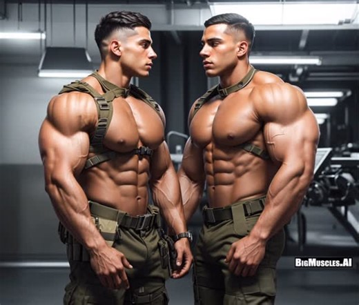 BigMuscles_ai on Instagram: "Fighters … #aibodybuilder #muscleai #aimuscle #meninuniform"