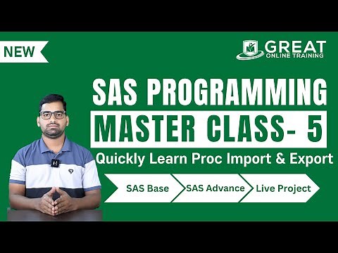 SAS Programming Master Classes: Quickly Learn Proc Import & Export - 05 | Learn SAS Tutorial Free